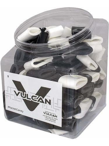 Vulcan - Agarres De Tenis De 50 Hilos (negro Y Blanco)