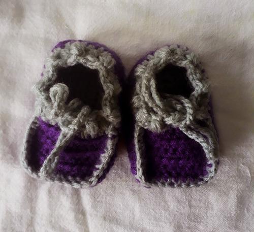 Zapatos Tejidos A Crochet Para Bebé