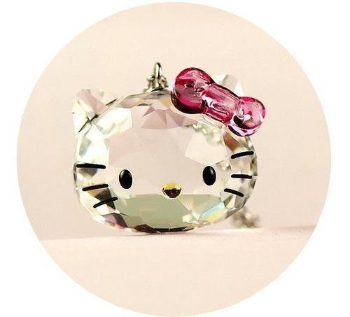 Collar Hello Kitty En Cristal Transparente Gatito Kitty