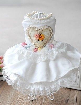 Vestido Corazón, Perlas Y Rosas - Blanco