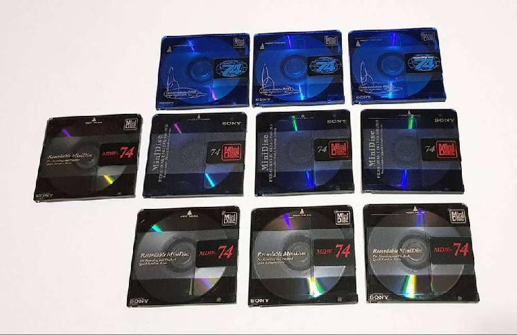 Paquete de 10 discos Sony en formato Minidisc de 74min - MD