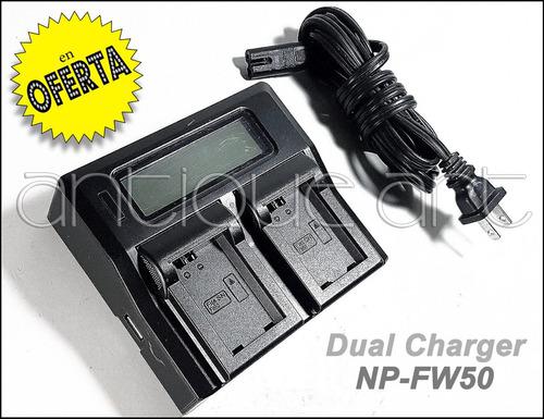 A64 Cargador Dual Bateria Np-fw50 Sony A7 A7r A6000 Nex5