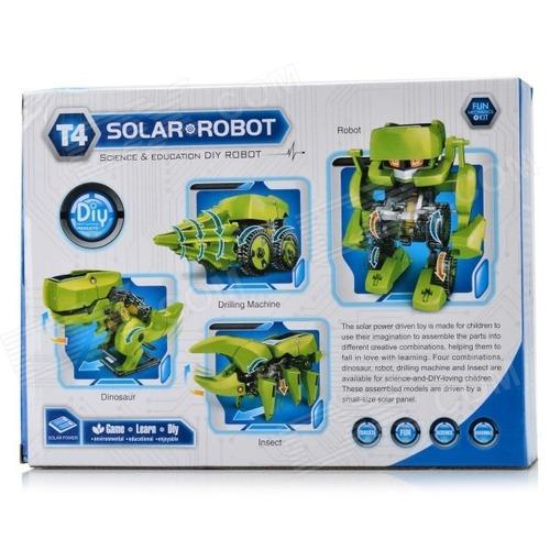 Didactico Robotica Robot Solar Dinosaurio Dinobot 4 En 1