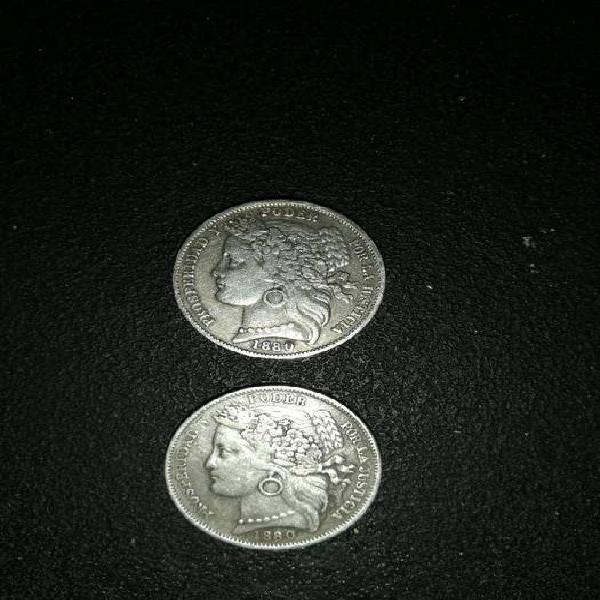 Monedas 1 Peseta 1880 Plata 9 Decimos.