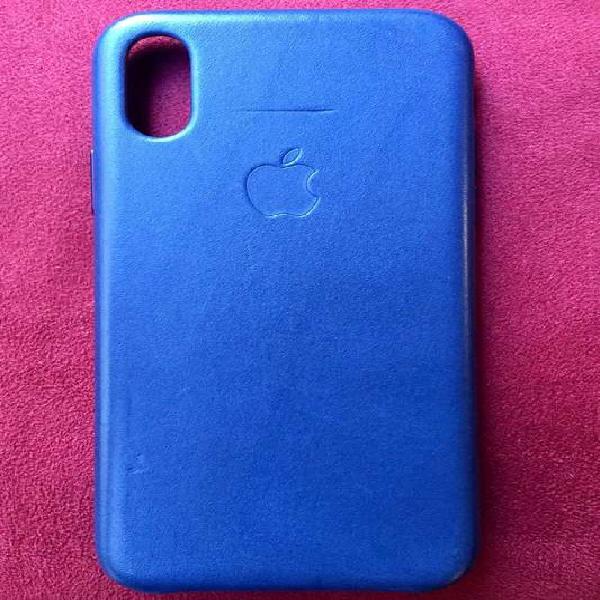 Protector Case Cuero iPhone X iPhone Xs Azul