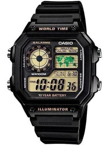 Reloj Casio Ae-1200wh-1bvdf Para Hombre Original