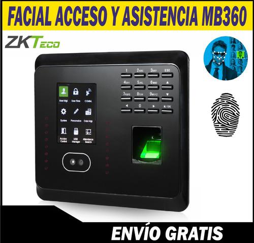 Reloj Control De Asistencia Biométrico Facial Mb360
