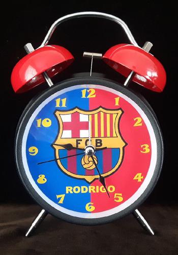 Reloj Despertador Estilo Vintage Barcelona Con Tu Nombre
