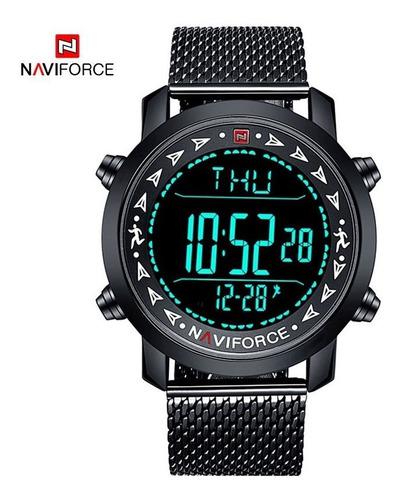 Reloj Naviforce Walking 9130 Podometro Multi Dual Acero Wr