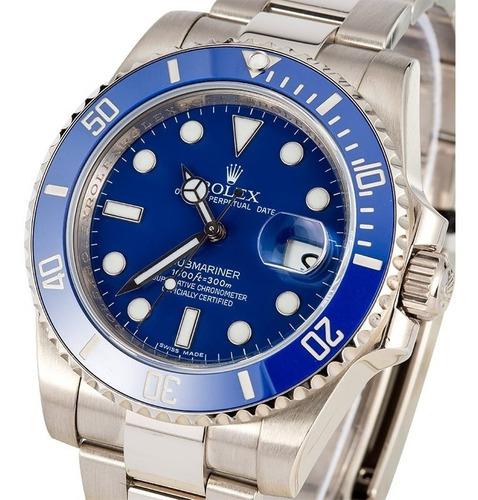 Reloj Rolex Submariner Date (silver Esfera Azul)