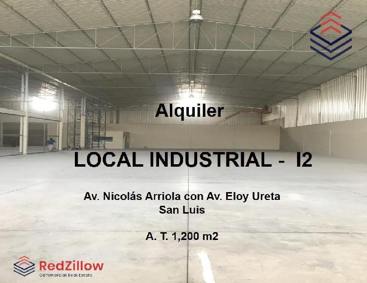 Alquiler - Local Industrial - 1,200 m² - San Luis