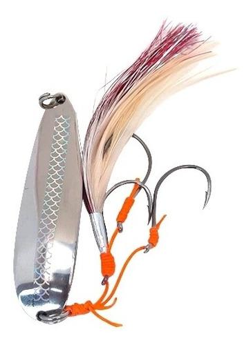 Chispas Corvinator Jig Cuchara Con Pluma Gallo Pesca Corvina