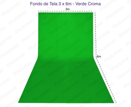 Fondo Tela Verde Croma 3x6m Estudio De Foto O Video Telon