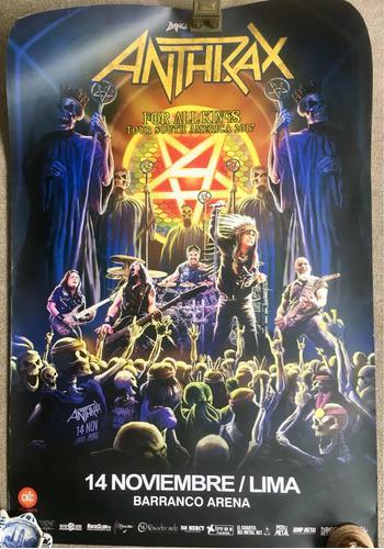 Anthrax: Póster Concierto En Lima Impecable