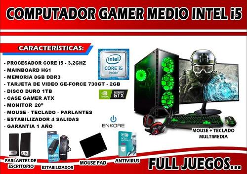 Computador Gamer Intel Core I5 Full Juegos En Fhd