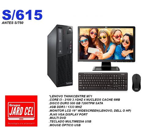 Corei3 Iig, 4gb, Hdd 500 + Lcd 19 W+teclado Y Mouse