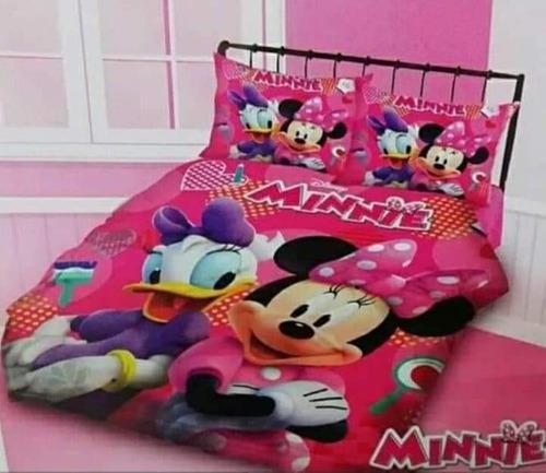 Juego De Cobertor Infantil 5 Piezas Disney Minnie Licencia