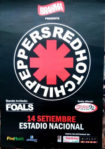 Póster Red Hot Chili Peppers Concierto Lima Rock
