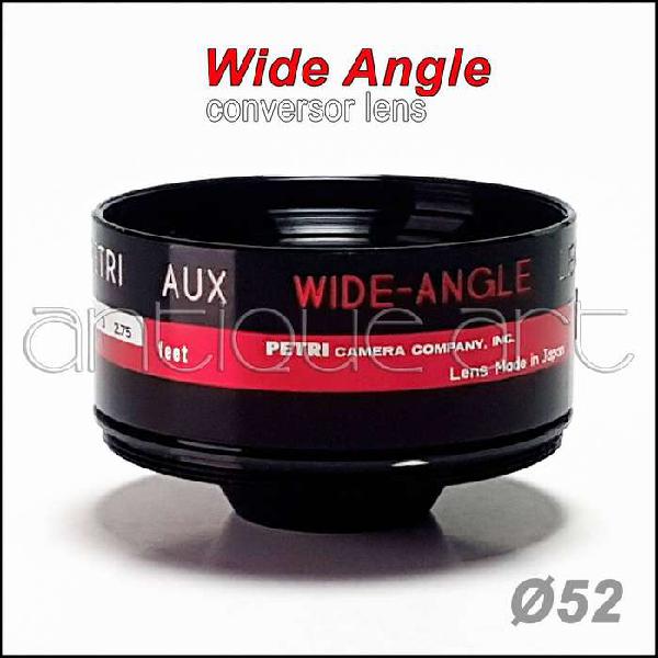A64 Lente Conversor Petri Wide Angle Antiguo Ø 52mm