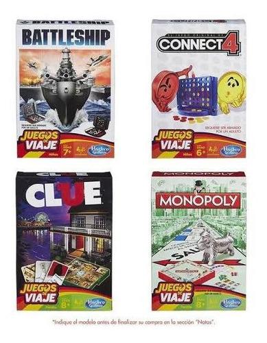 Juegos De Mesa Hasbro(monopolio, Clue, Connect4, Battleship)