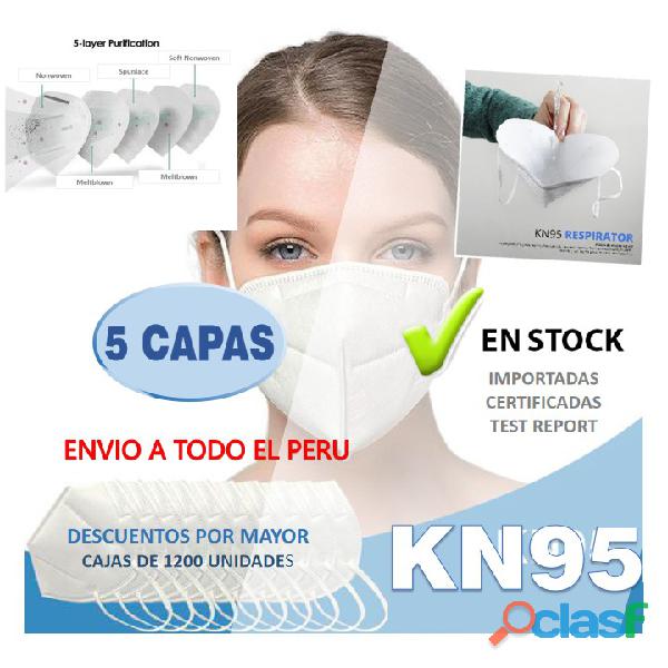 Mascarilla kn95 para protección de virus y bacterias (bolsa