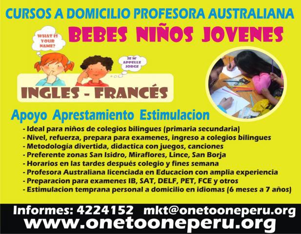 PROFESORA AUSTRALIANA CLASES INGLES, FRANCES, SPANISH ESCOLA