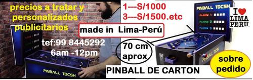 Pin Ball Clasico Personalizado Publicitarios De Carton