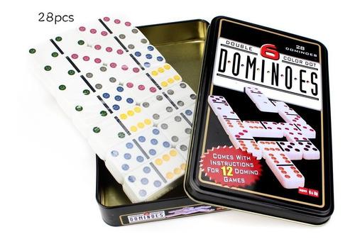 Set De Dominoes Double 6 Color