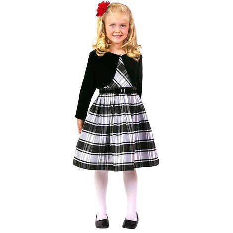 Vestido niña Jona Michelle Vestido de Fiesta, Black & White