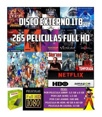 Disco Duro Externo 1 Tera Incluye Películas-series Y Animes