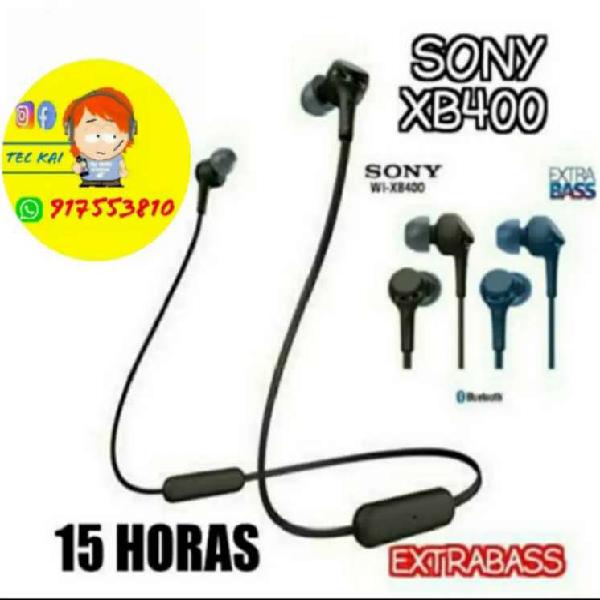 audífono Bluetooth Sony xb400 extrabass, 15 h bateria,