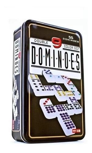 Domino Doble 9 En Lata Por 55 Piezas
