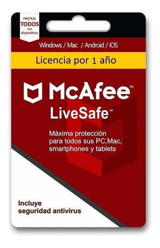 Antivirus Mcafee Livesafe | 1 Pc Por 2 Años
