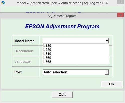 Reset Epson L130-l220-l310-l360-l365 Ilimitado Licencia 1pc