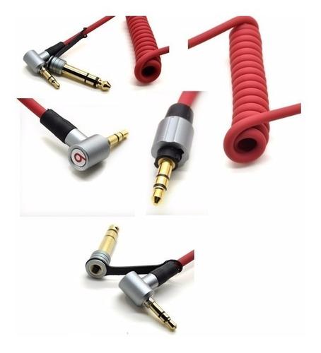 Audio Cable Para Beats Pro Detox En Rojo Y Negro