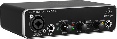 Behringer Uphoria Umc22 Interfaz De Audio Midas Mejor Q Um2