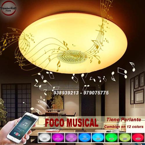 Foco Musical - Tiene Parlante Y Cambia En 12 Colores