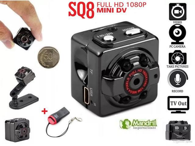 Mini Camara Espia Sq8 Full Hd 1080p, Memoria Microsd en Lima