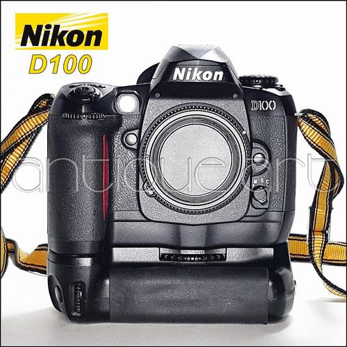 A64 Nikon D100 Cuerpo + Battery Grip Charger Bateria Y Otros