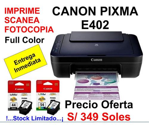 Impresora Canon E402 Multifuncional Nueva Stock Limitado