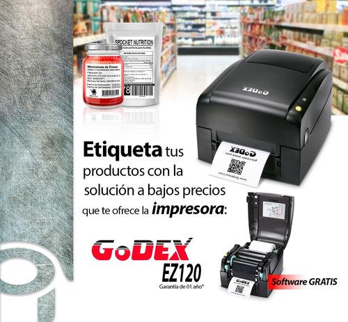 Impresora De Etiquetas Adhesivas Godex Ez120 Código De