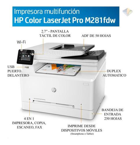Impresora Hp Laserjet Pro M281fdw - Color - Stock
