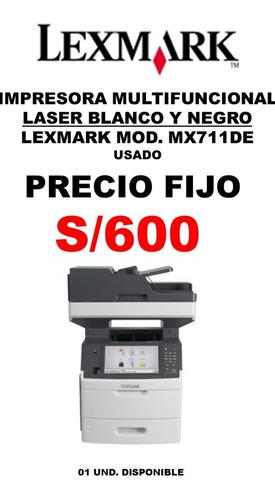 Impresora Multinacional Lexmark Mx711 Blanco Y Negro