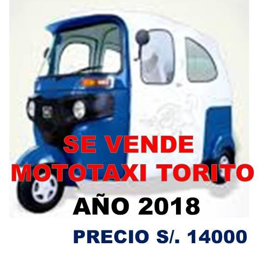Vendo Mototaxi Torito Año 2018