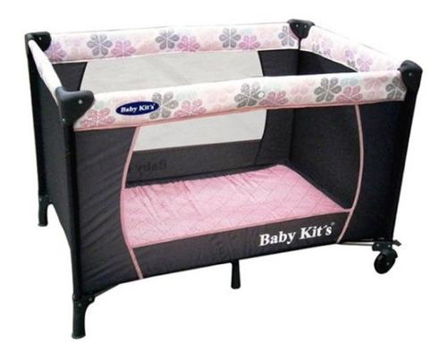 Cuna Corral - Baby Kit's - Color Rosa/flores