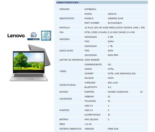 Laptop Core I3 De 8va Generación Lenovo