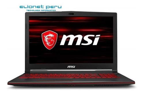 Laptop Msi Gl63 I7 9na 16gb 512ssd 15.6fhd 6gbgtx1660m W10p