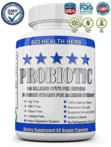 Probiotico Premium 100 Billiones Cfus Gmo Usa