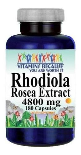 Rhodiola Rosea Extract 4800mg Marca Vitamins Because Imp Usa