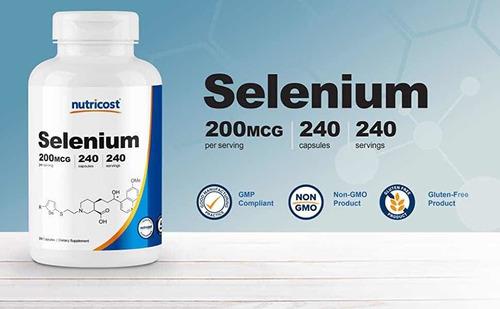 Selenio Selenium 240 Cápsulas Importado Nutricost